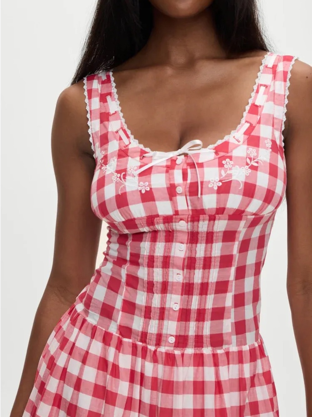 Frankie's Bikinis x Bella Hadid Gingham Maxi Dress - Picture 10 of 10